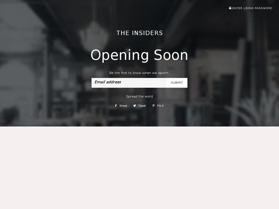 theinsiders550.com shopify website screenshot