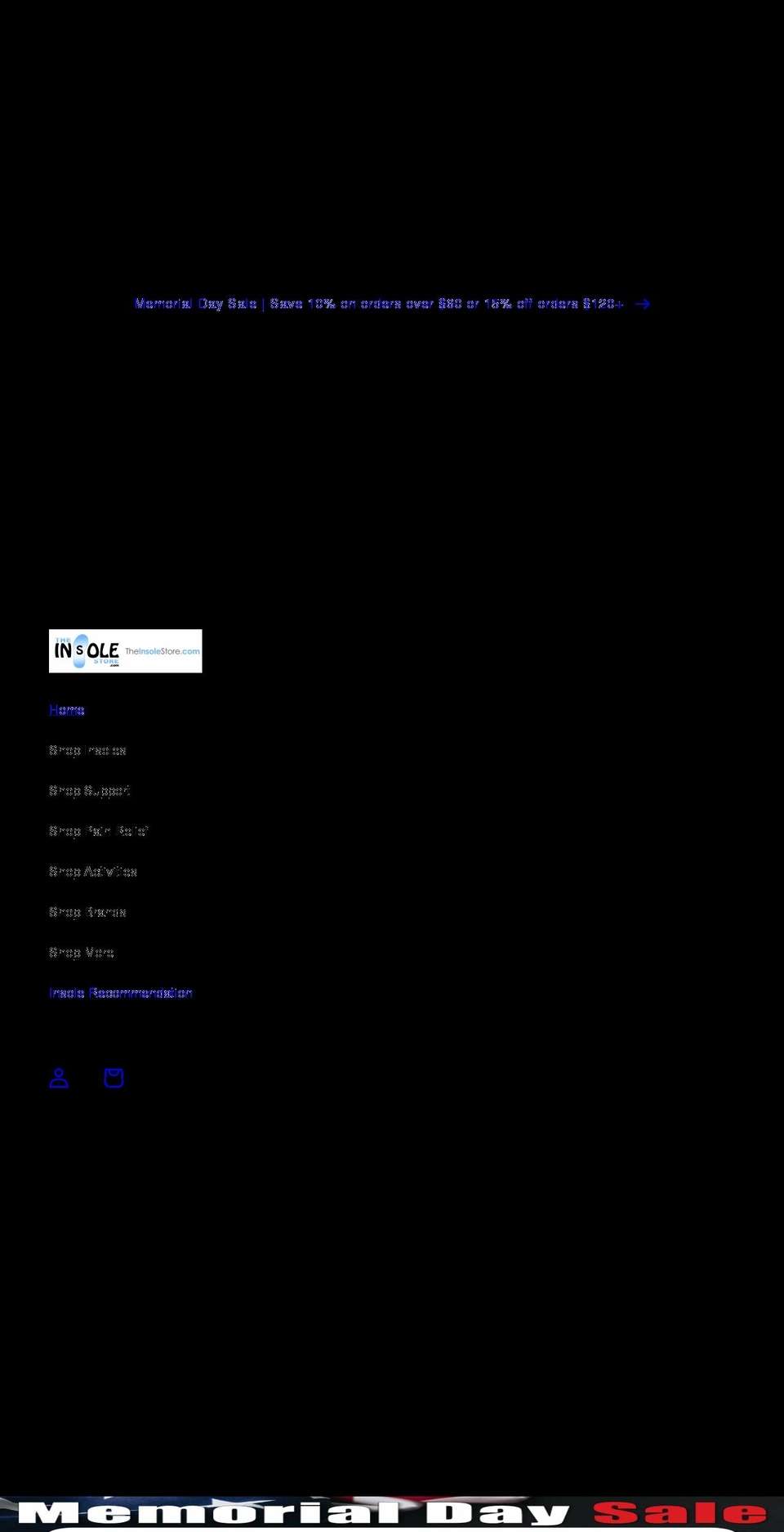 theinsolestore.com shopify website screenshot