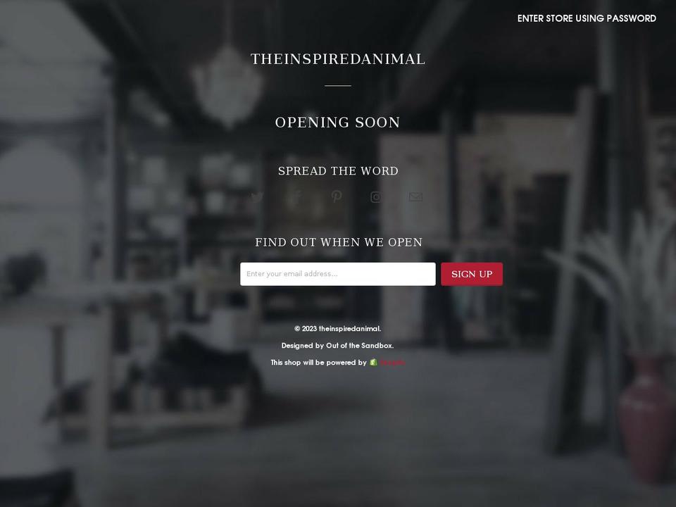 inspire Shopify theme site example theinspiredanimal.com