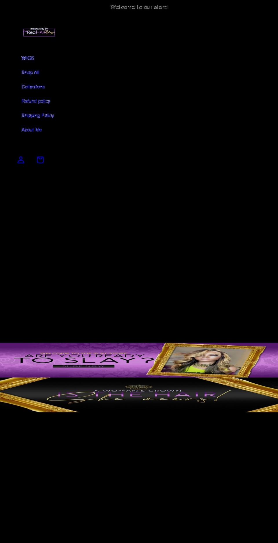 theinstantslaystorebytherealhairblesser.com shopify website screenshot