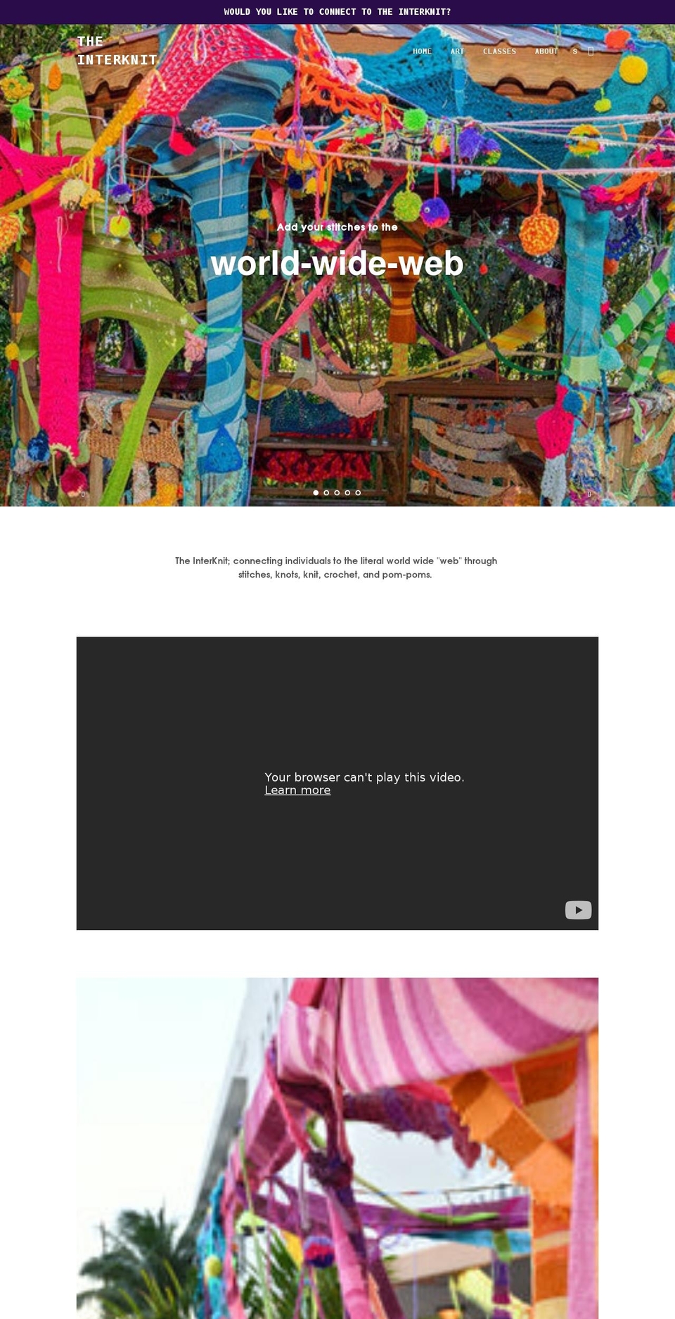 theinterknit.com shopify website screenshot