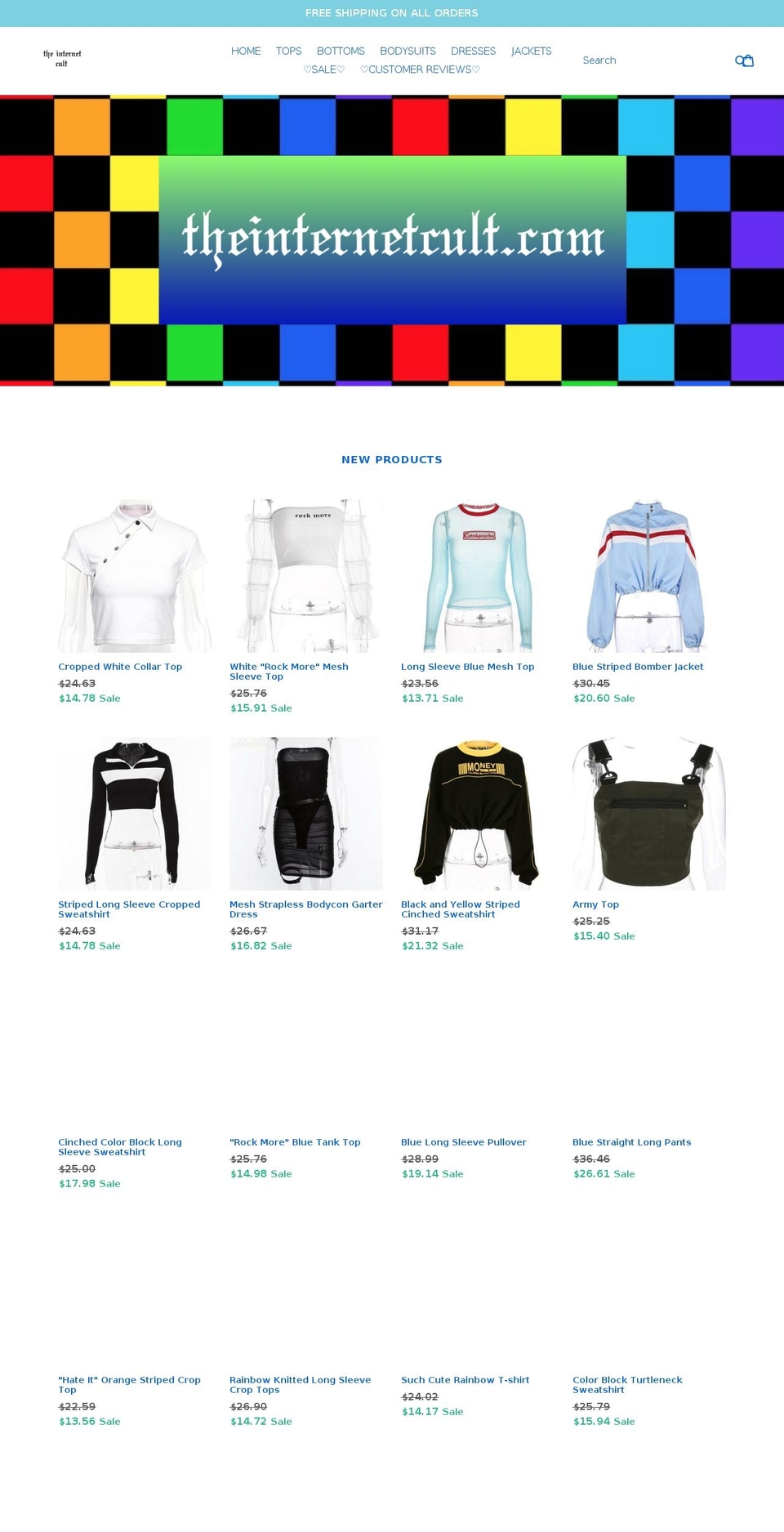 theinternetcult.com — Shopify storefront screenshot