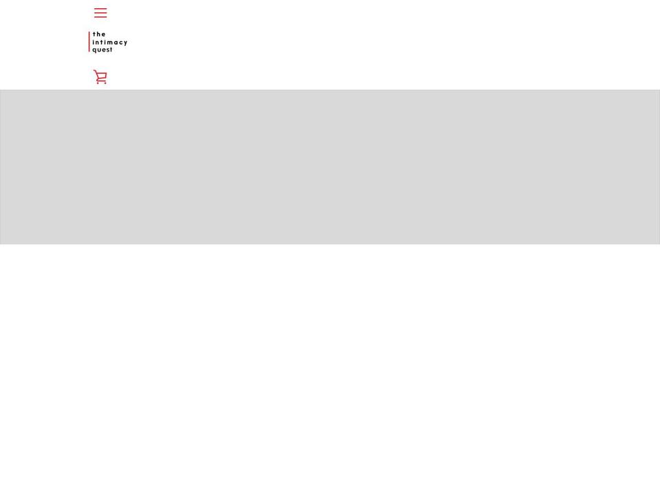 theintimacyquest.com shopify website screenshot