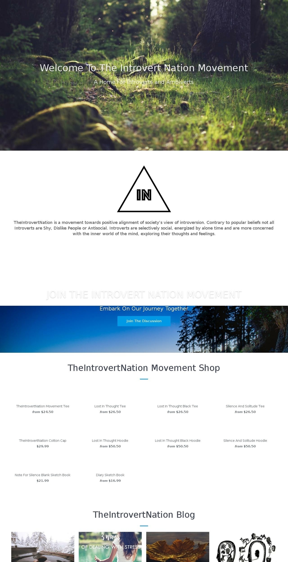 theintrovertnation.com shopify website screenshot