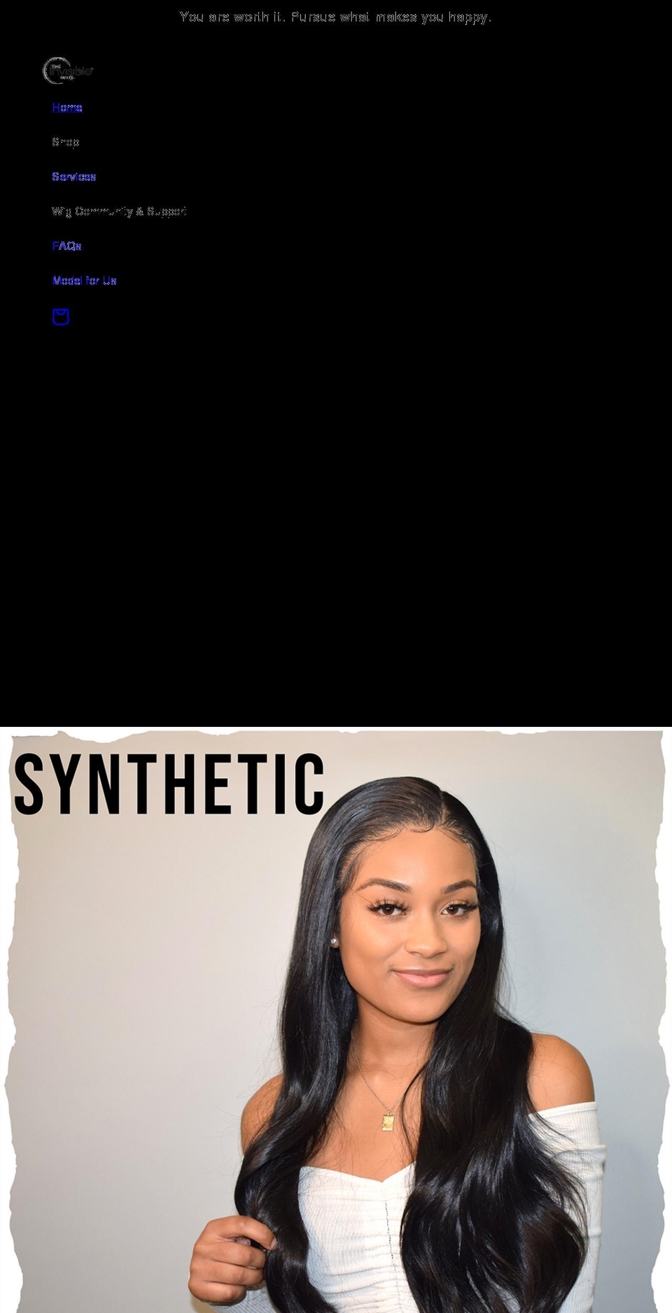 theinvisiblewig.com shopify website screenshot