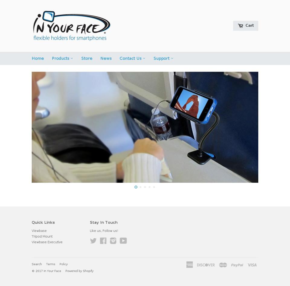 theinyourface.com shopify website screenshot