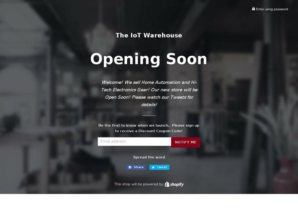 theiotwarehouse.com — Shopify storefront screenshot