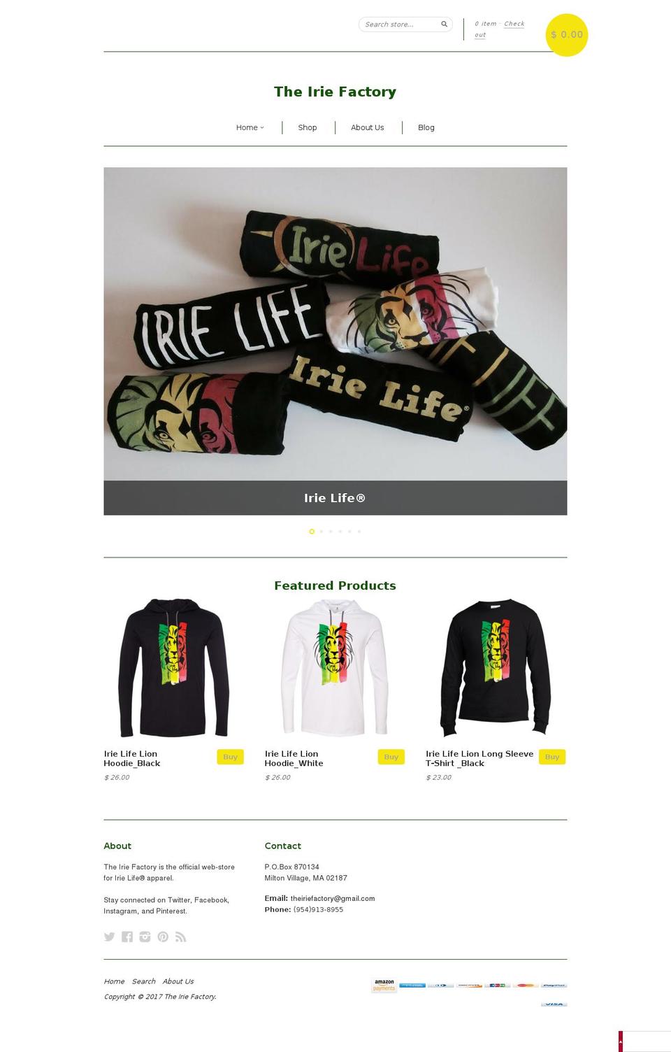 theiriefactory.com shopify website screenshot