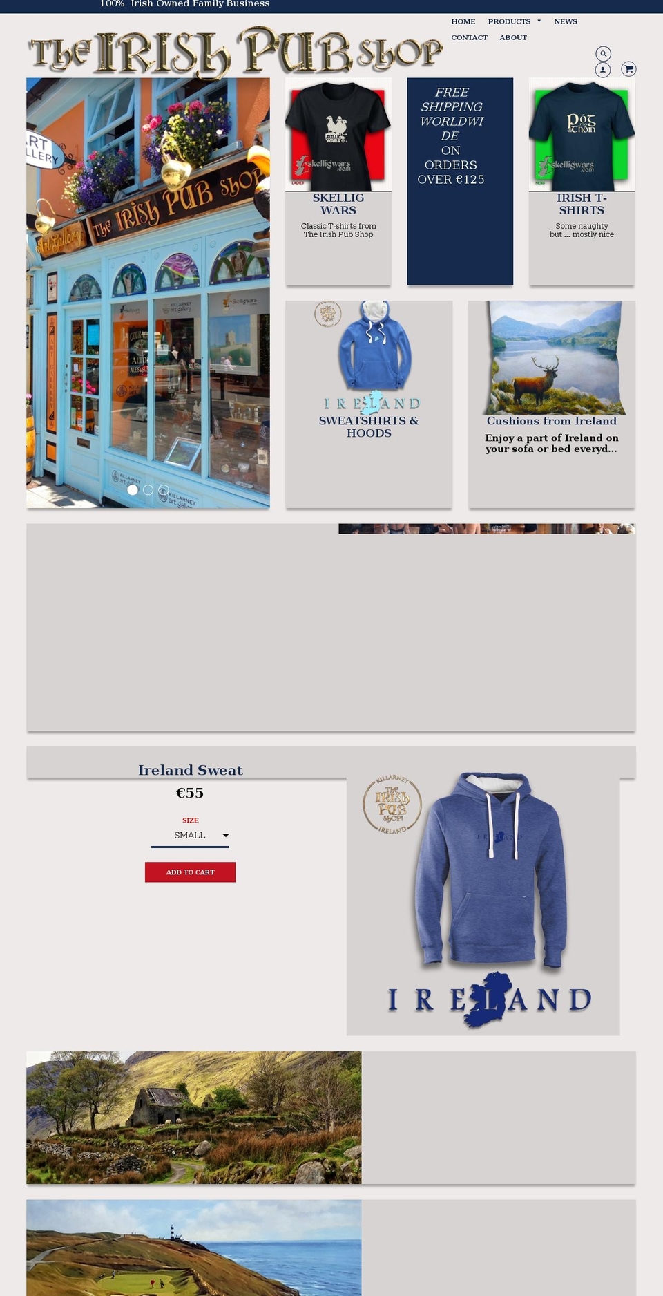 theirishpubshop.com shopify website screenshot