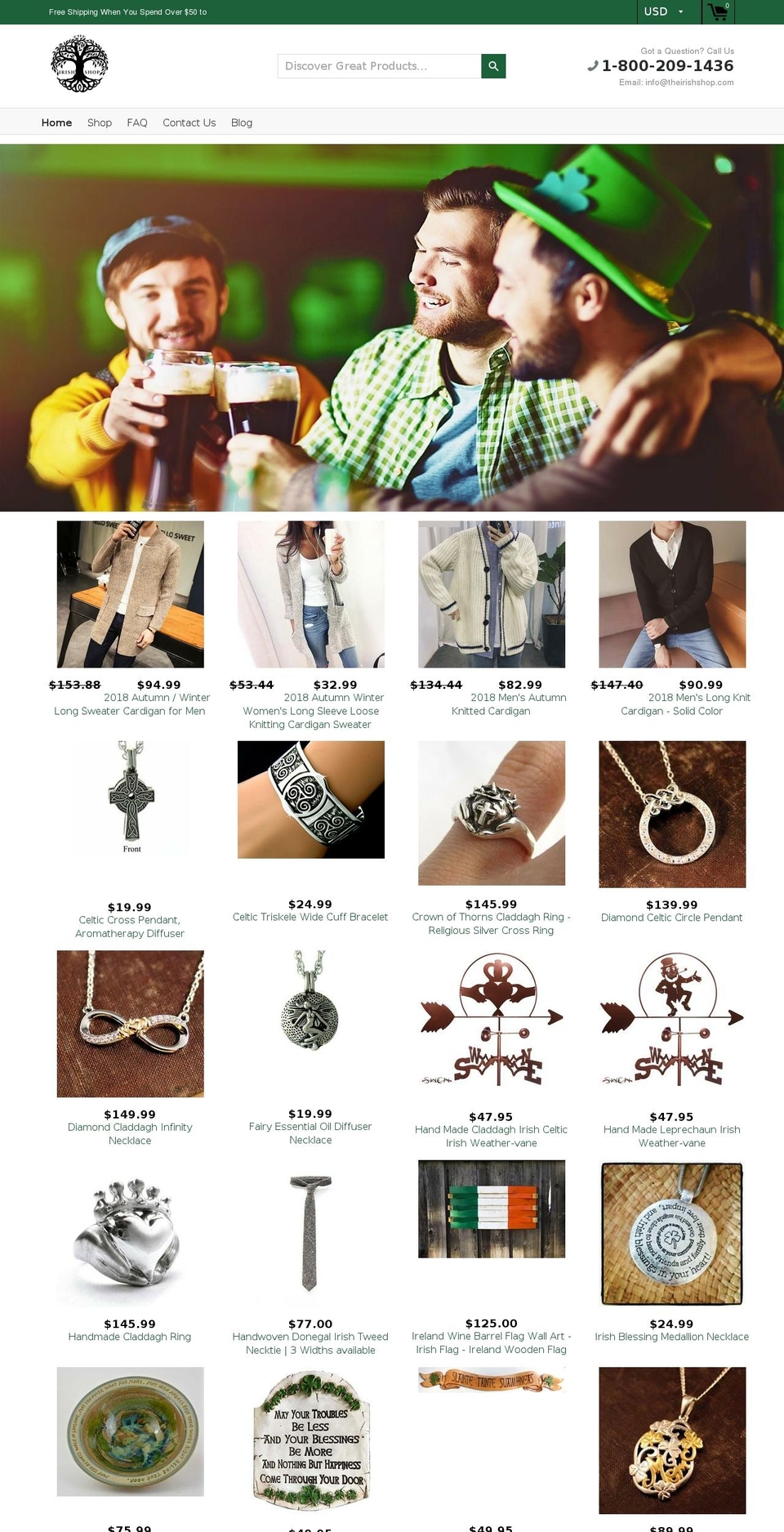 theirishshop.com — Shopify storefront screenshot
