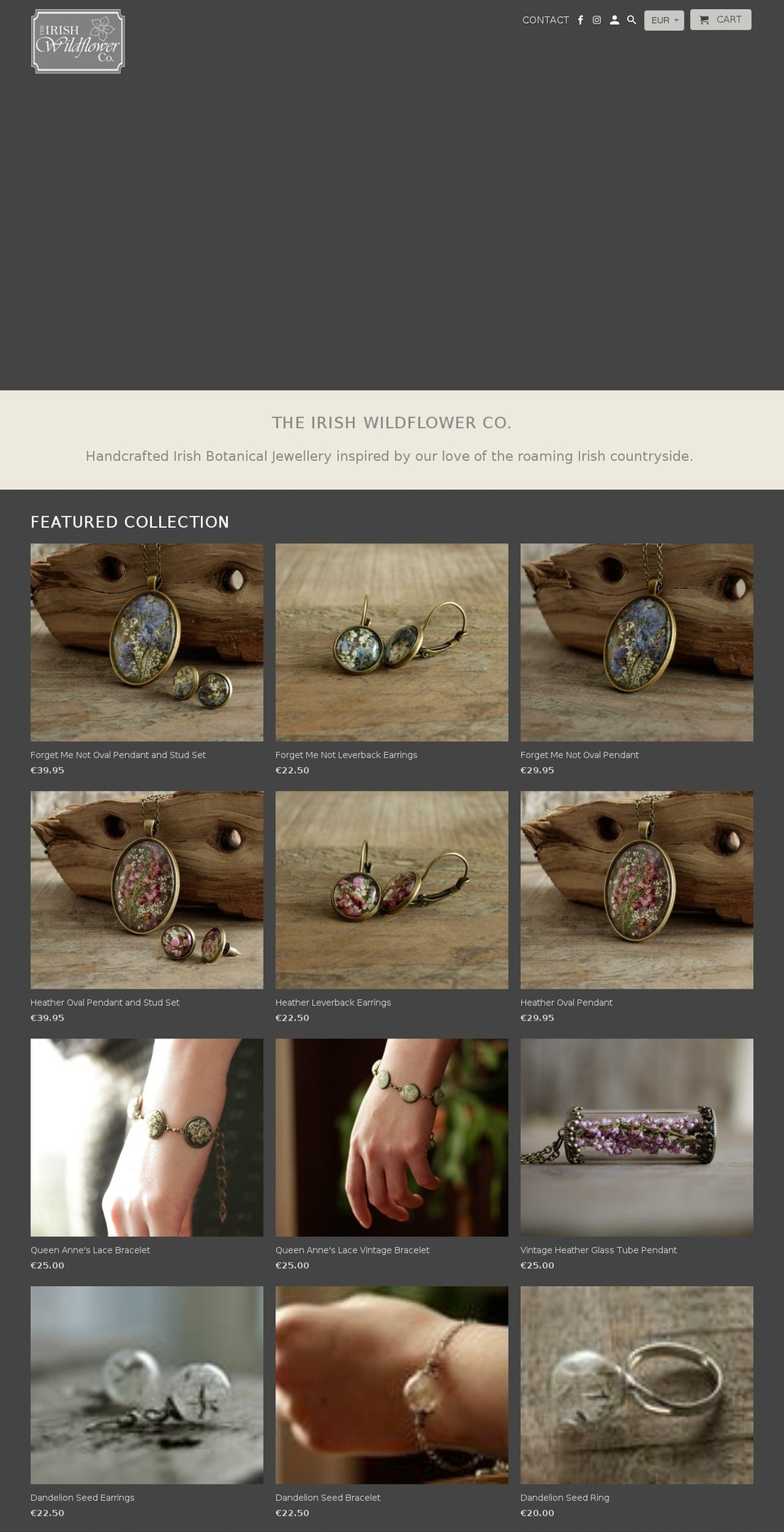 theirishwildflowerco.com — Shopify storefront screenshot