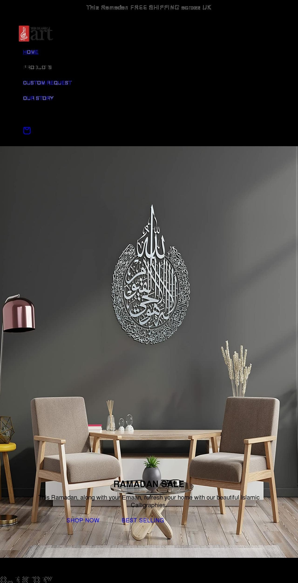 theislamicart.co.uk shopify website screenshot