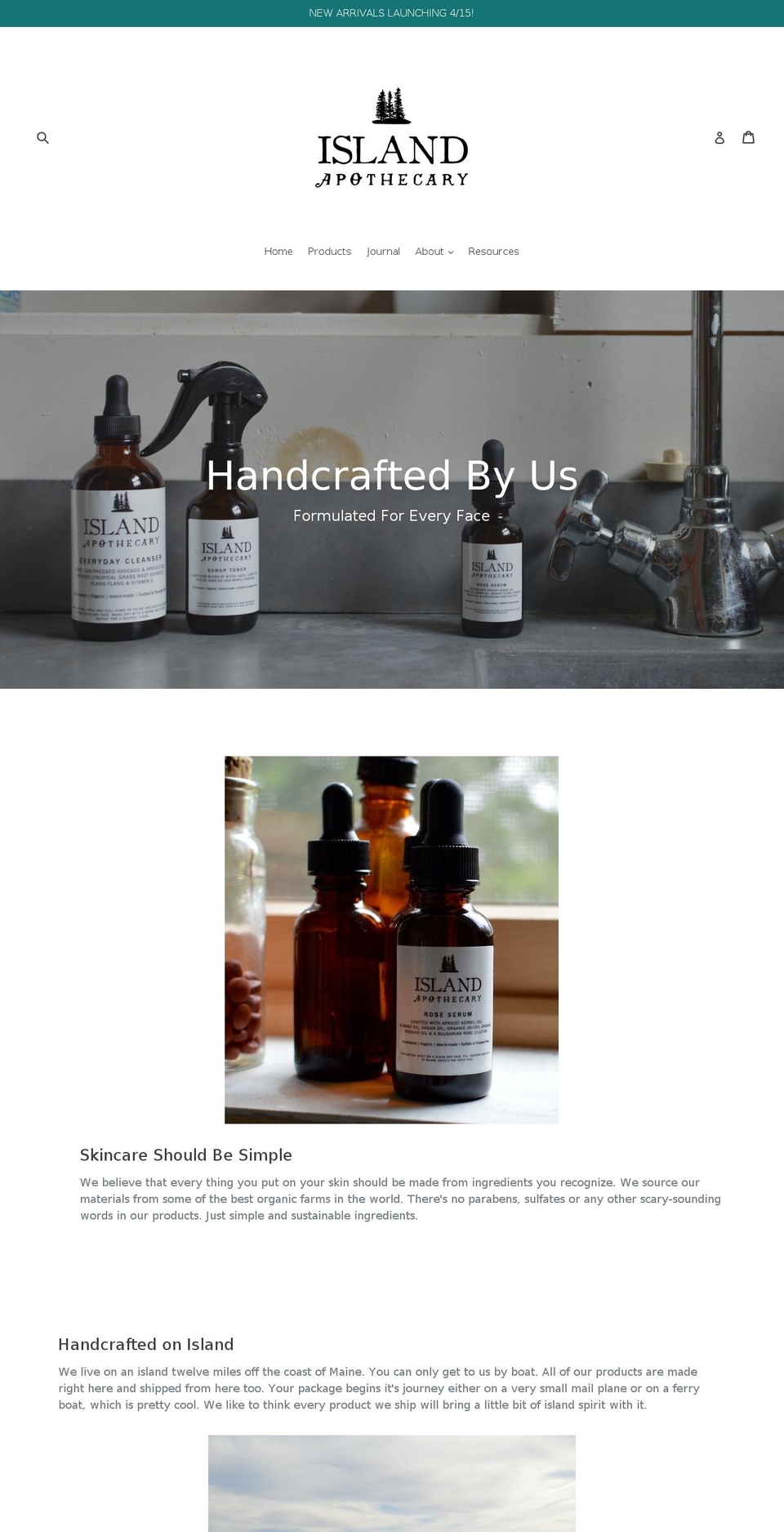 theislandapothecary.com shopify website screenshot