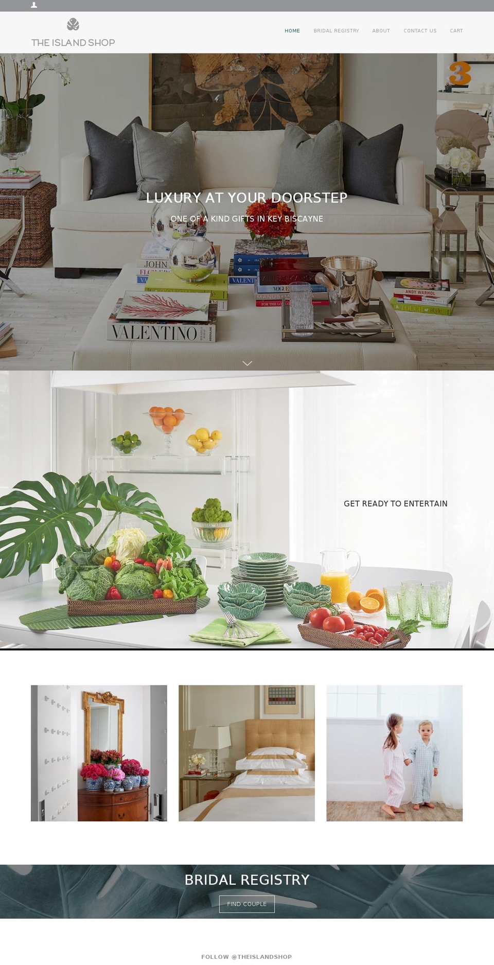 theislandshop.com shopify website screenshot