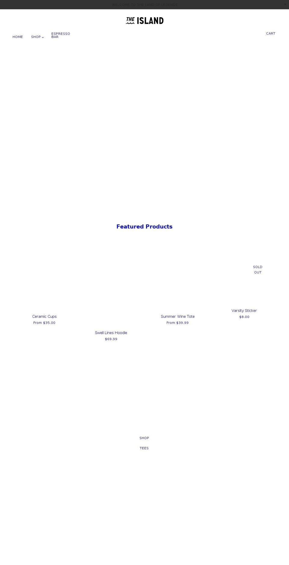 theislandsurf.com shopify website screenshot