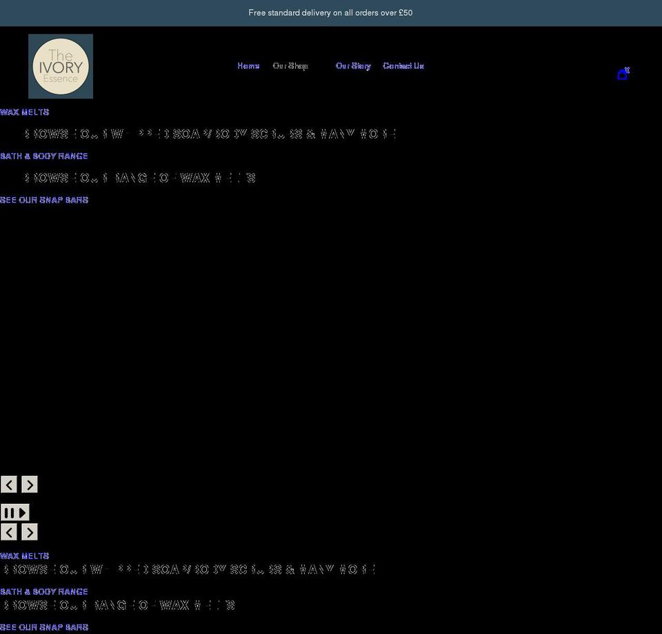 theivoryessence.com shopify website screenshot