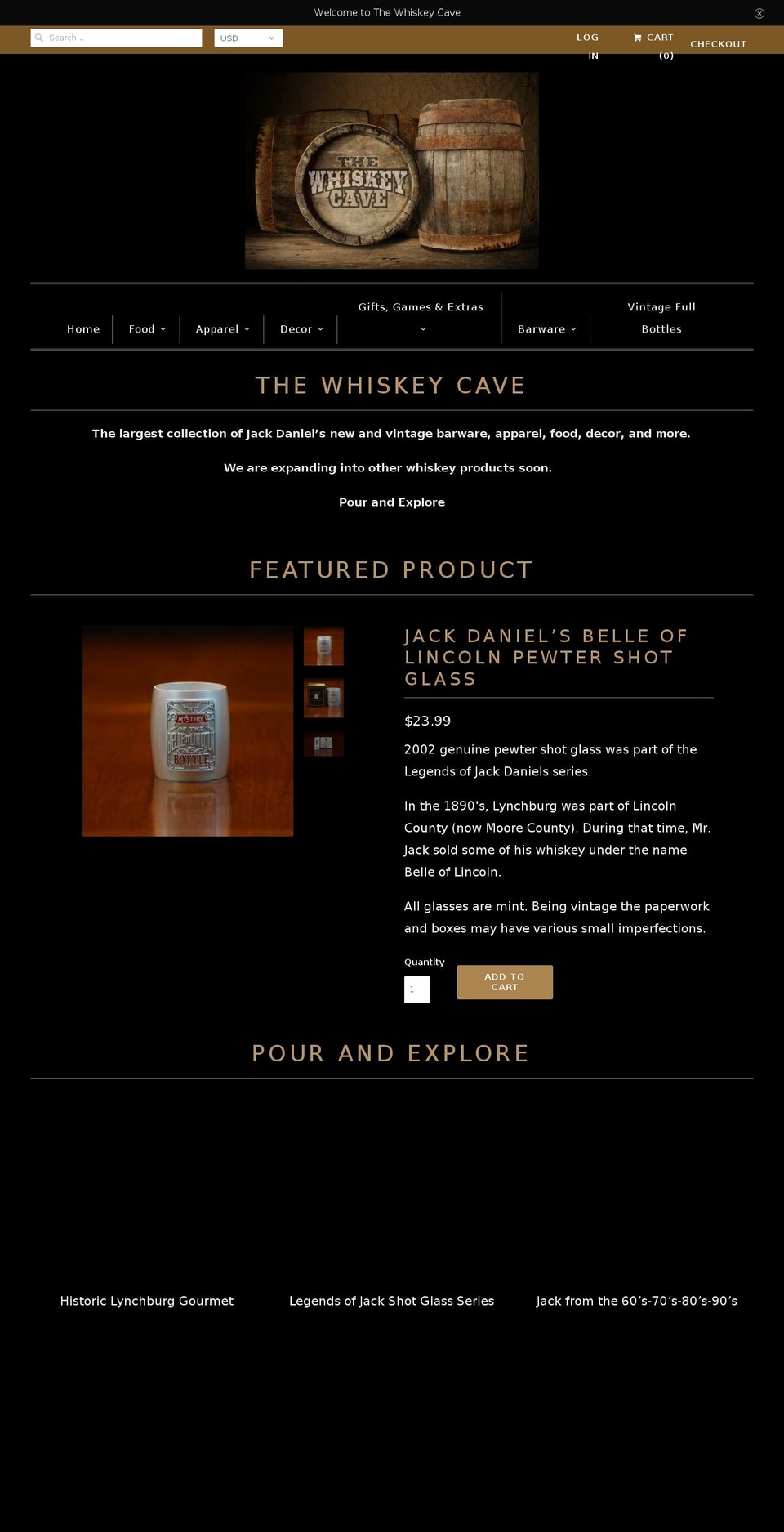 thejackcave.com — Shopify storefront screenshot