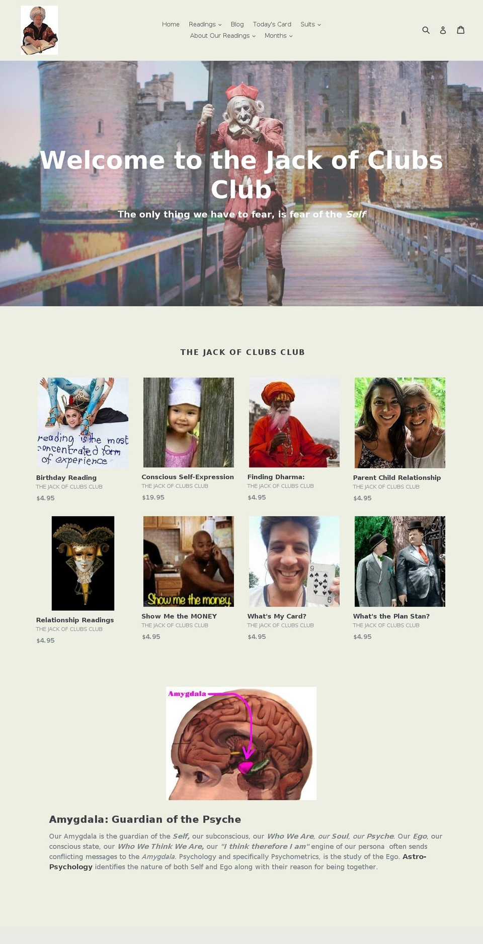 thejackofclubsclub.com — Shopify storefront screenshot