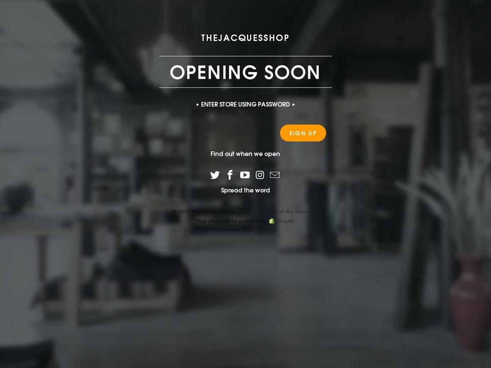 thejacquesshop.com shopify website screenshot