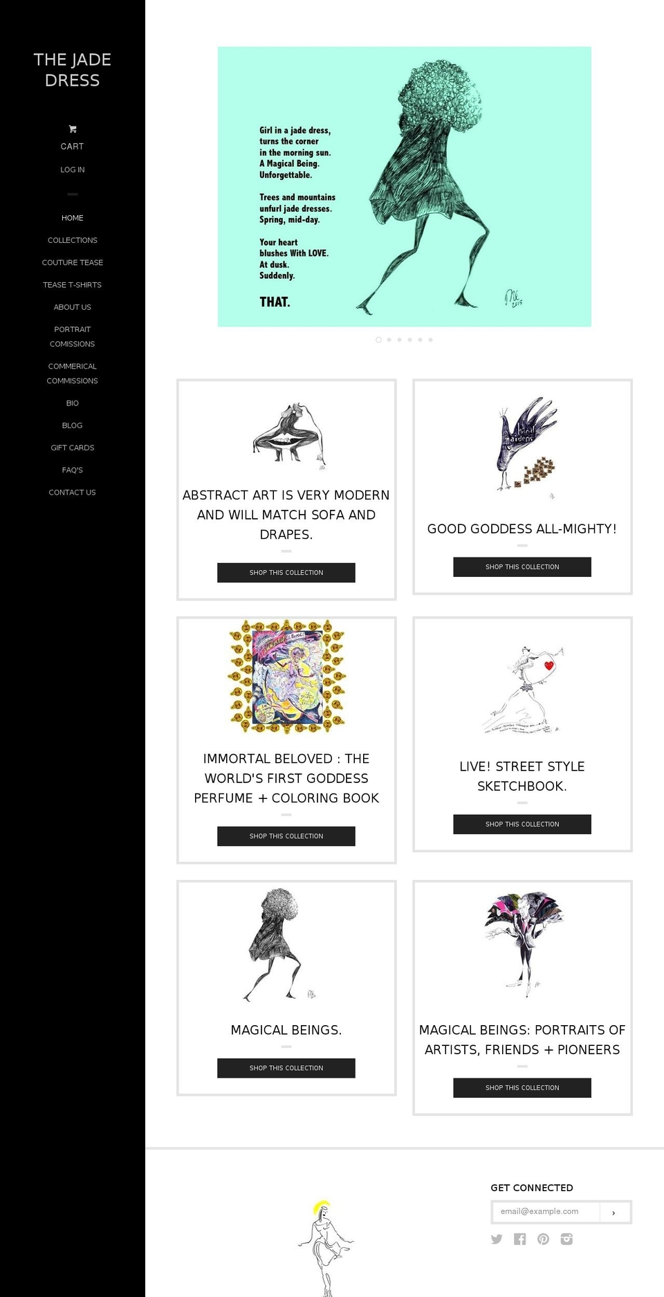 thejadedressshop.com shopify website screenshot