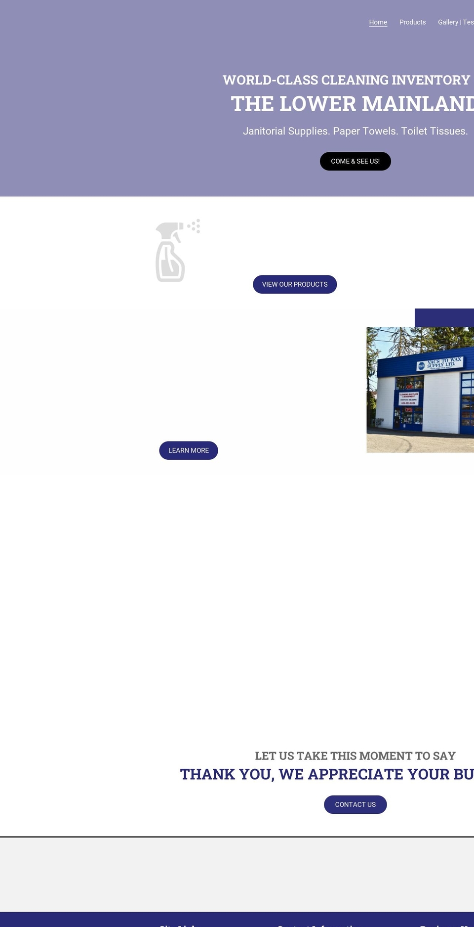 thejanitorssuperstore.com shopify website screenshot