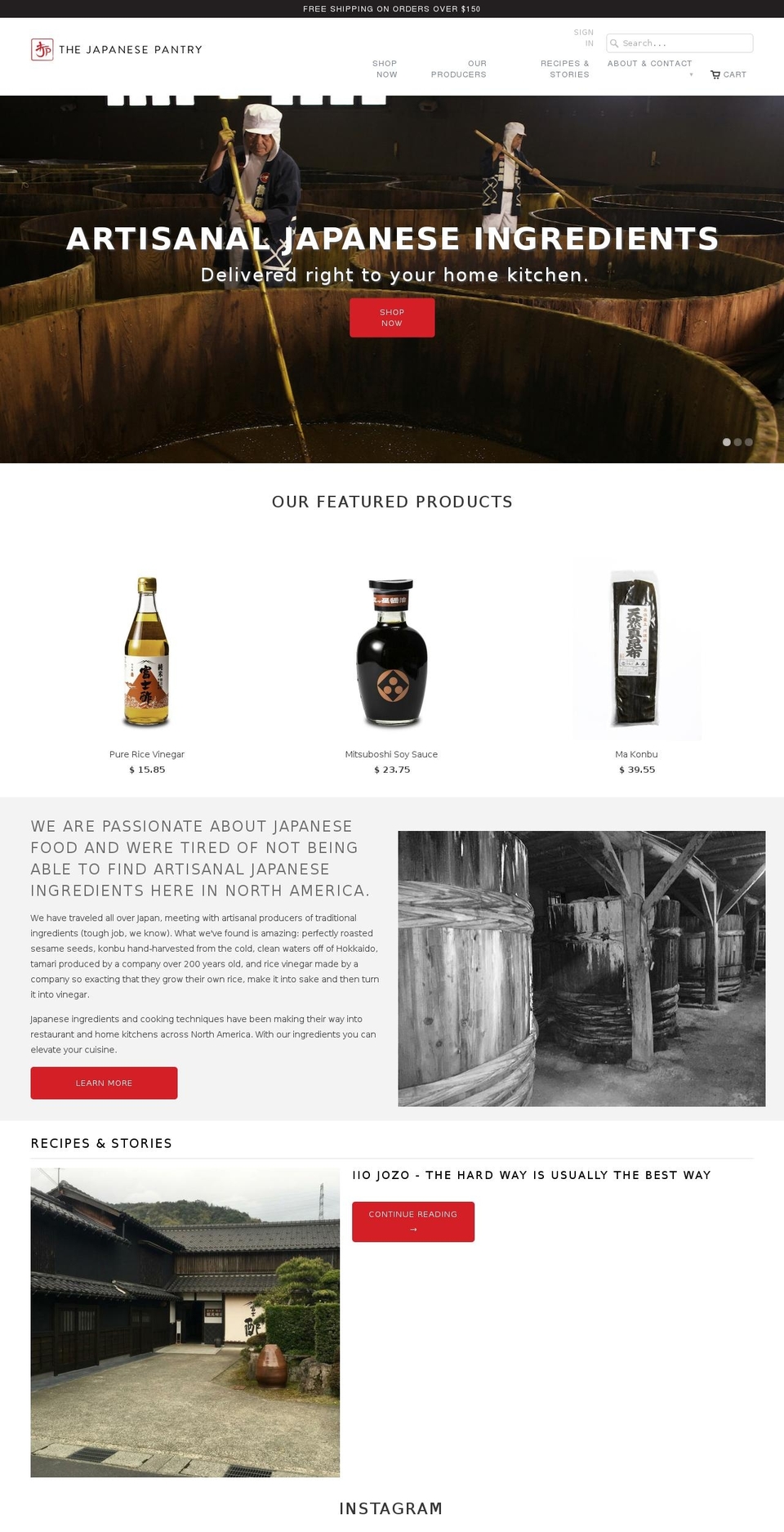 thejapanesepantry.net shopify website screenshot