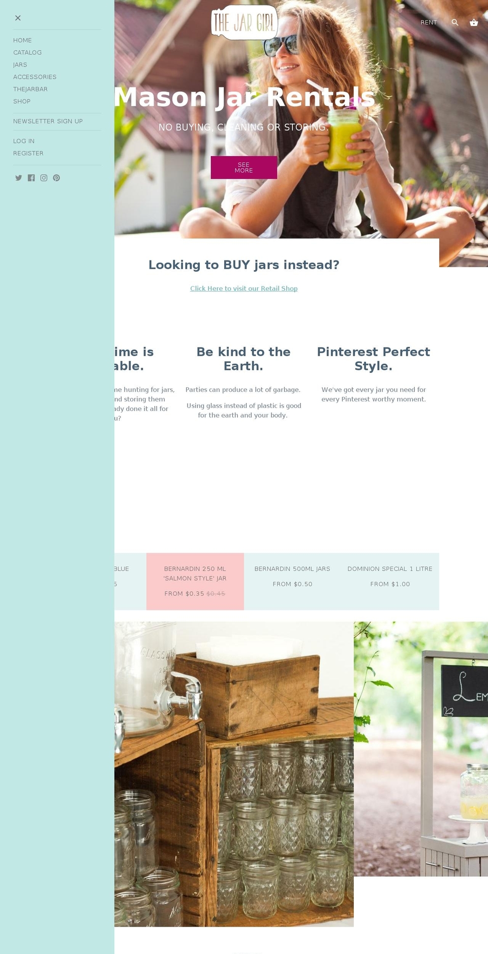 thejarlady.com — Shopify storefront screenshot