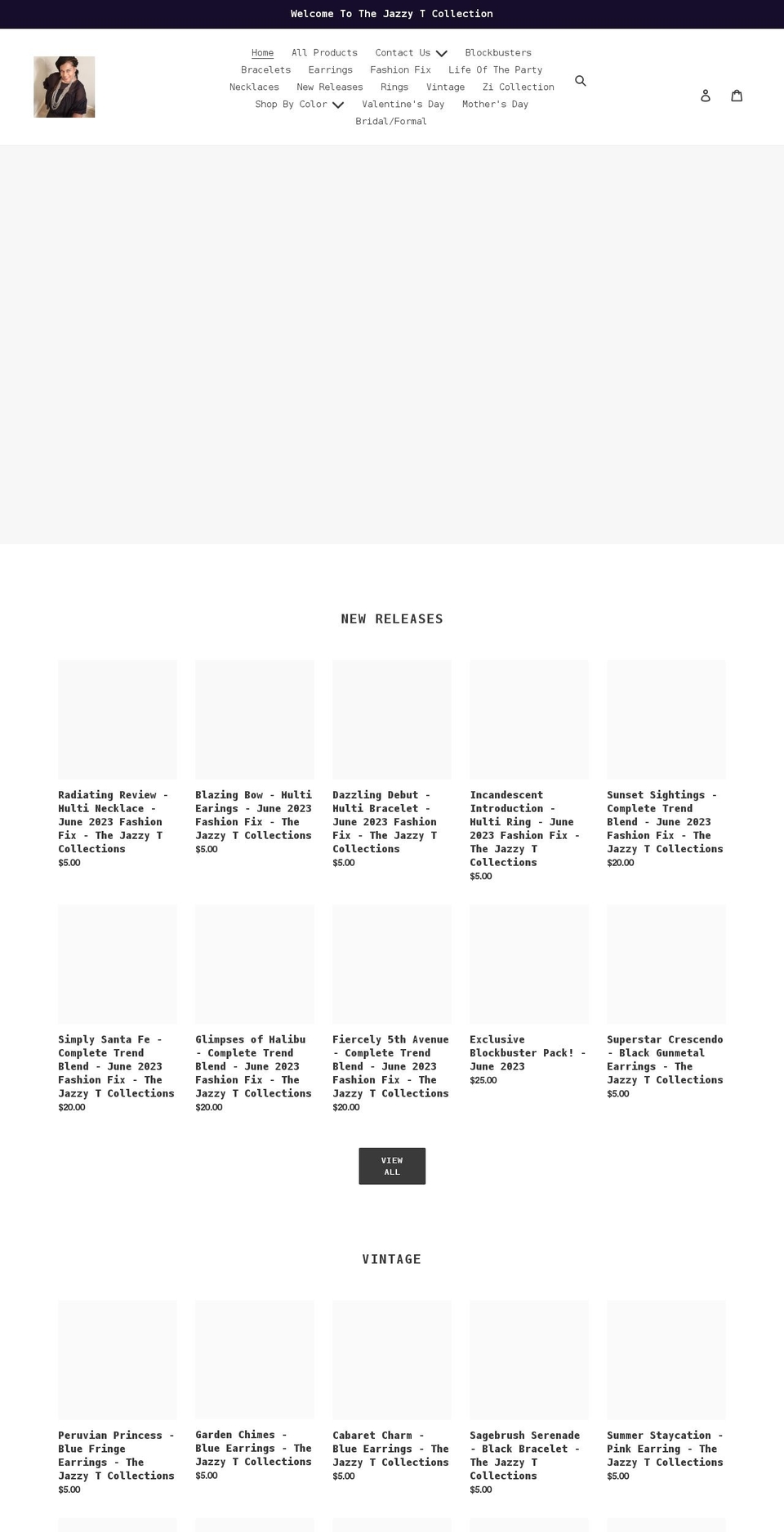 thejazzytcollection.com shopify website screenshot