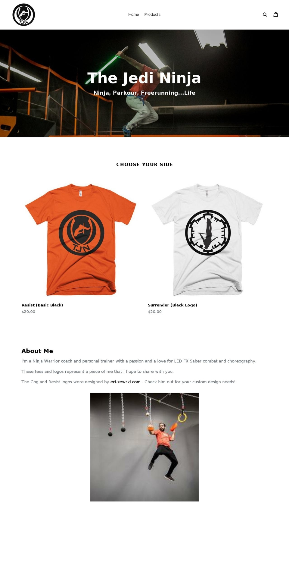 thejedininja.com — Shopify storefront screenshot