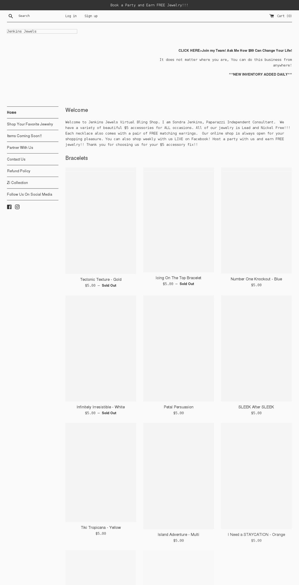 thejenkinscollection.com shopify website screenshot