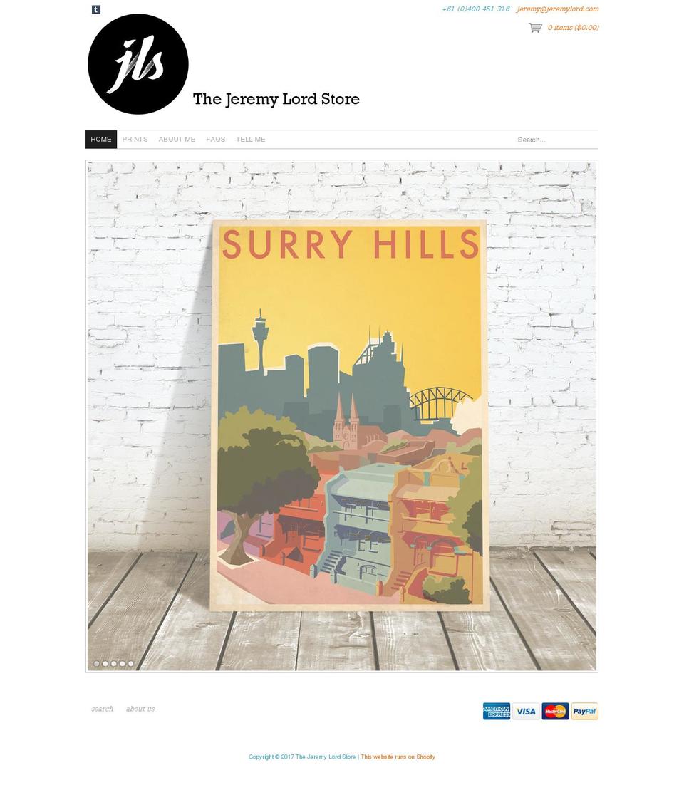 Couture Shopify theme site example thejeremylordstore.com