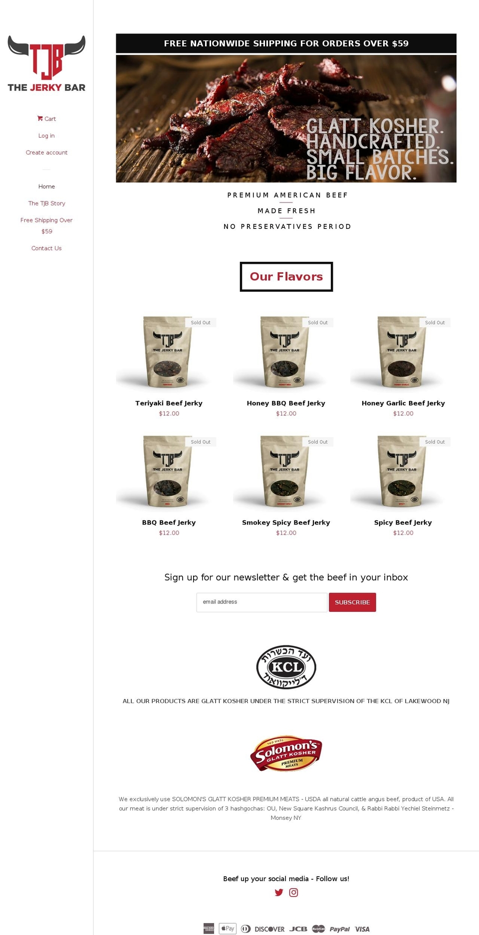 thejerkybar.com shopify website screenshot