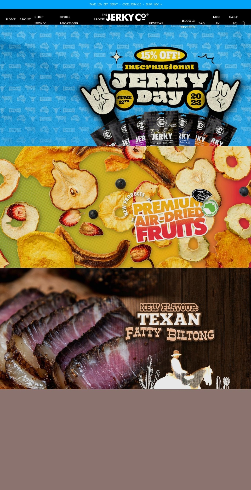 thejerkyco.com.au shopify website screenshot