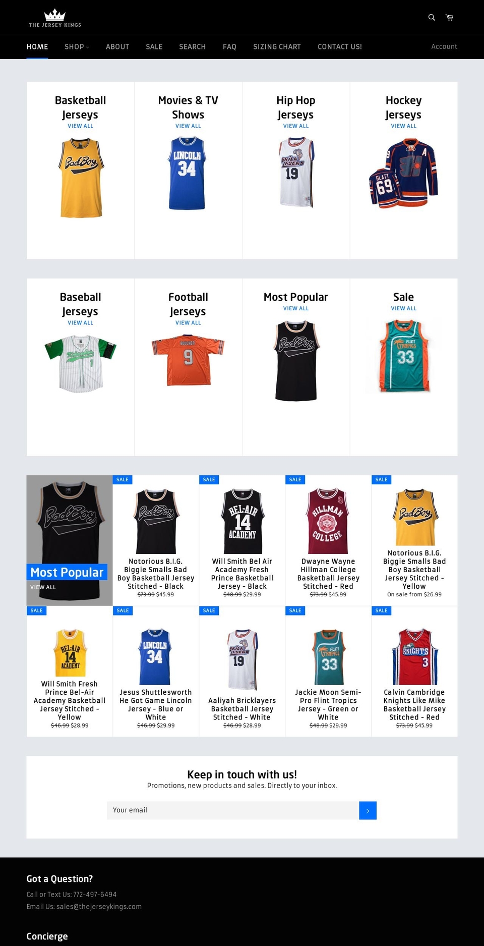 thejerseykings.com shopify website screenshot
