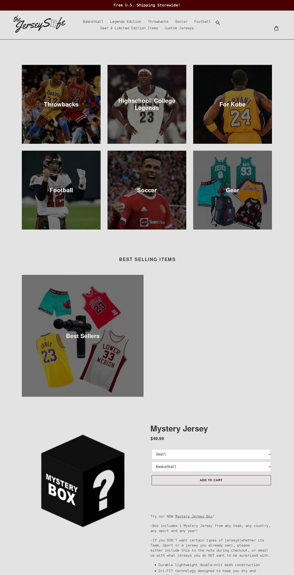 thejerseysafe.com shopify website screenshot