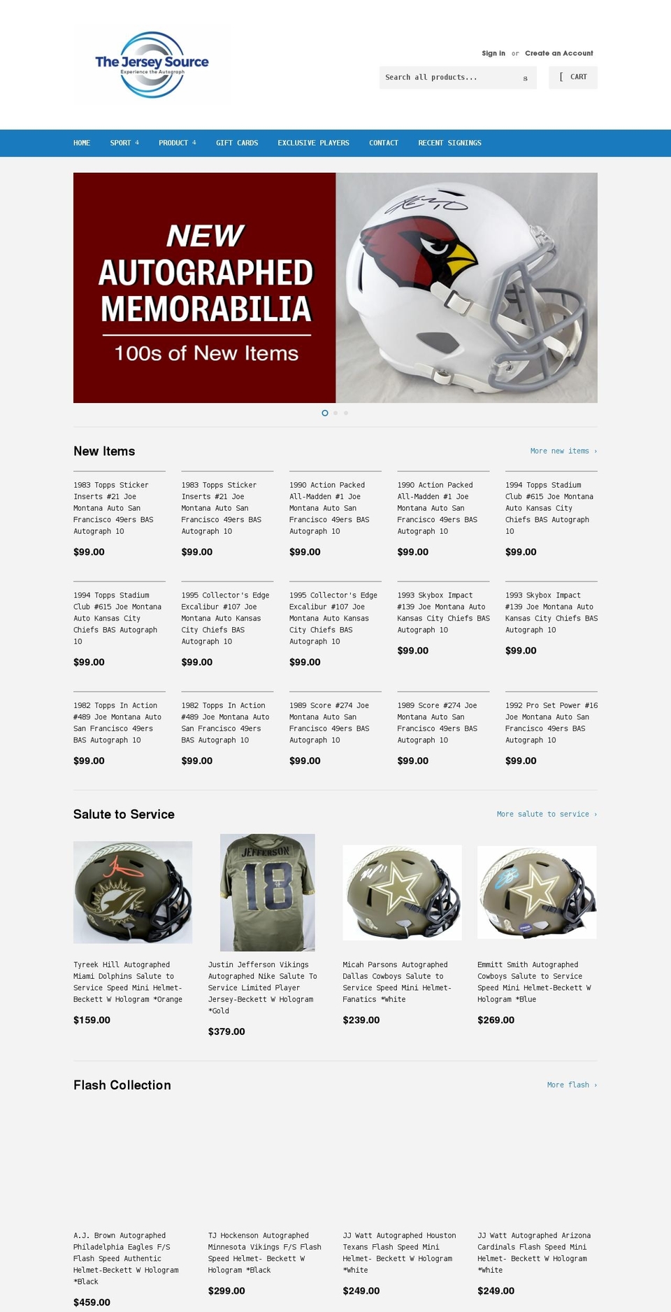 thejerseysource.com shopify website screenshot