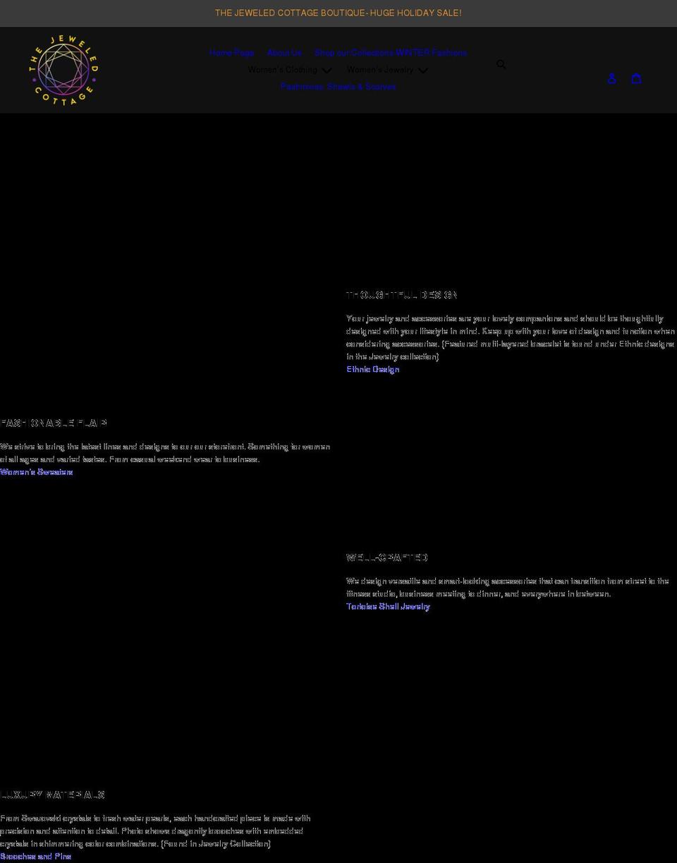 thejeweledcottage.net shopify website screenshot