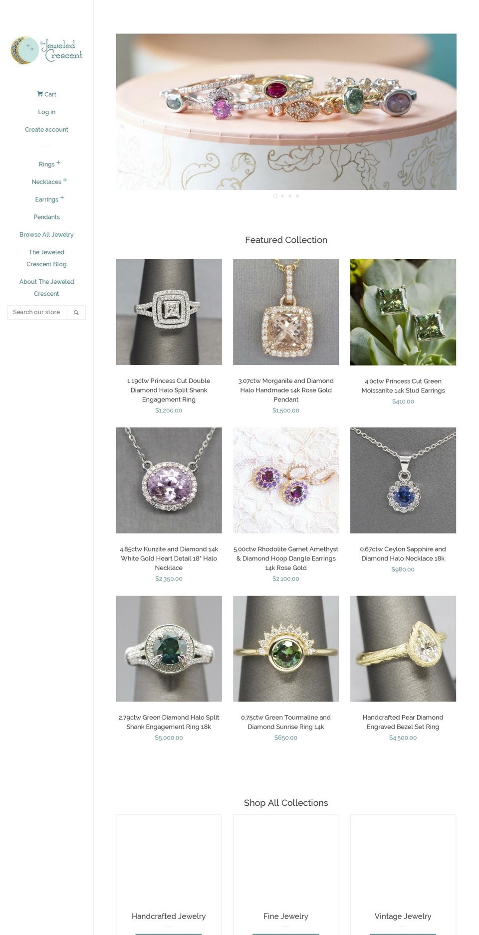 thejeweledcrescent.com shopify website screenshot