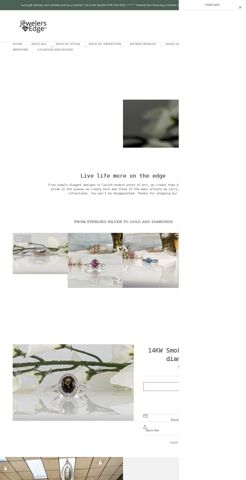 thejewelersedge.com shopify website screenshot