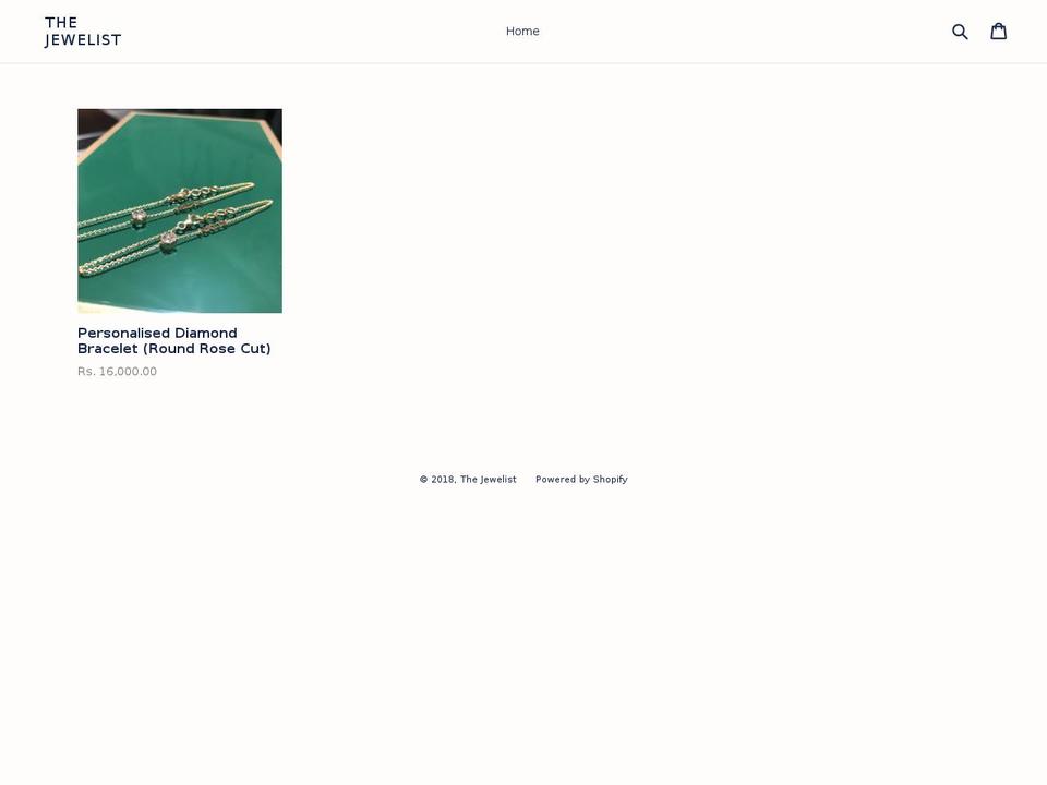 thejewelist.com — Shopify storefront screenshot