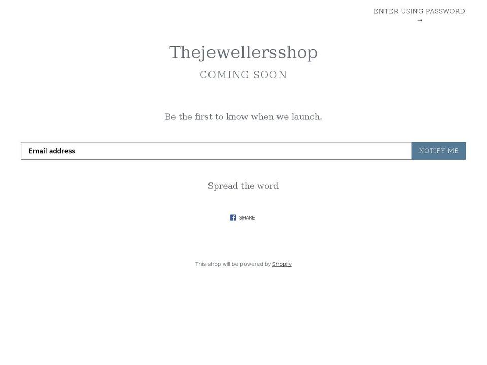 thejewellersshop.com shopify website screenshot