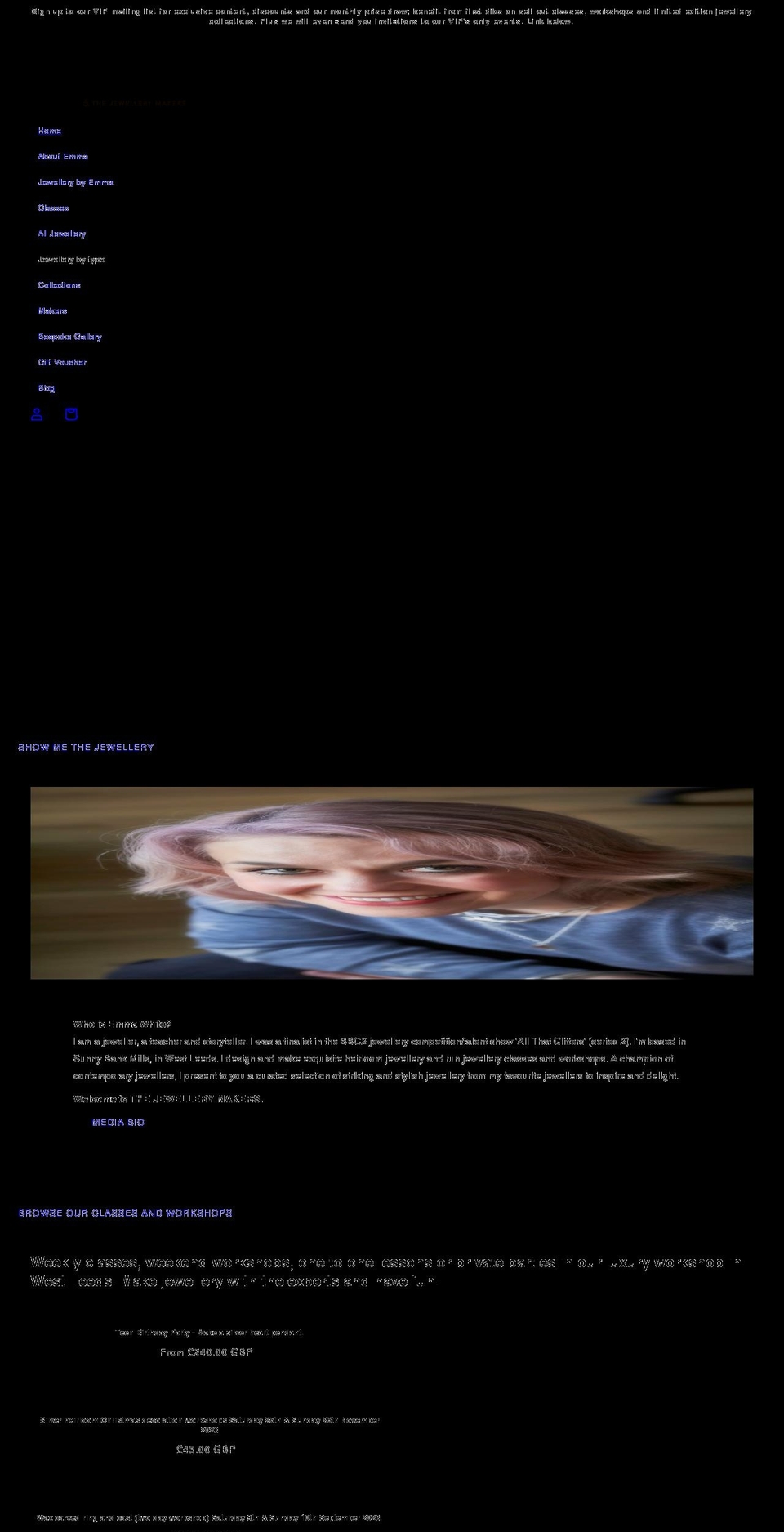 thejewellerymakers.co.uk shopify website screenshot