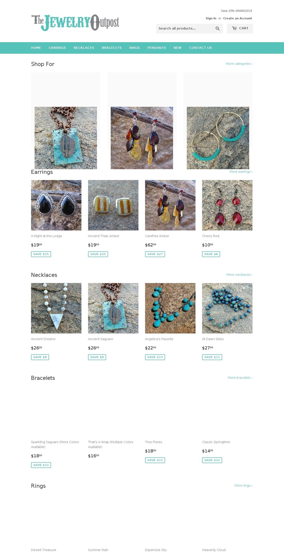 thejewelryoutpost.com — Shopify storefront screenshot