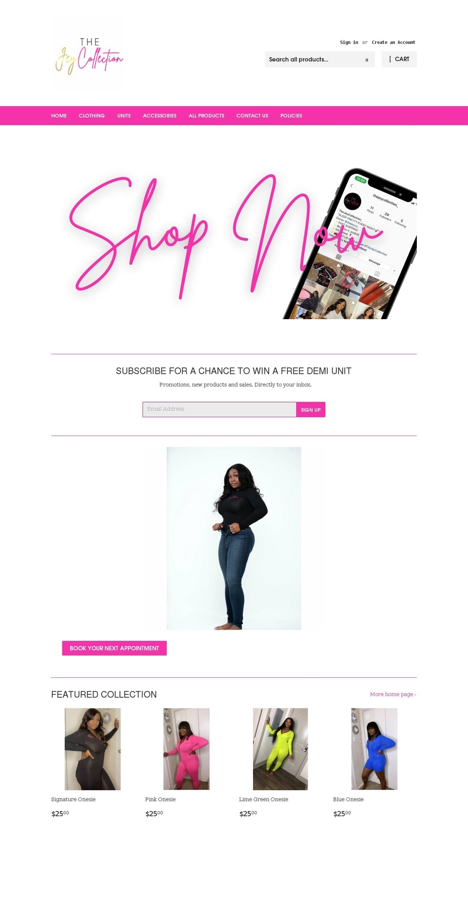 thejeycollection.com shopify website screenshot