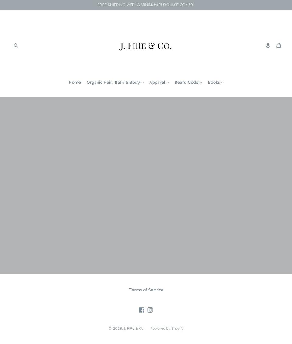 thejfirecorp.com — Shopify storefront screenshot
