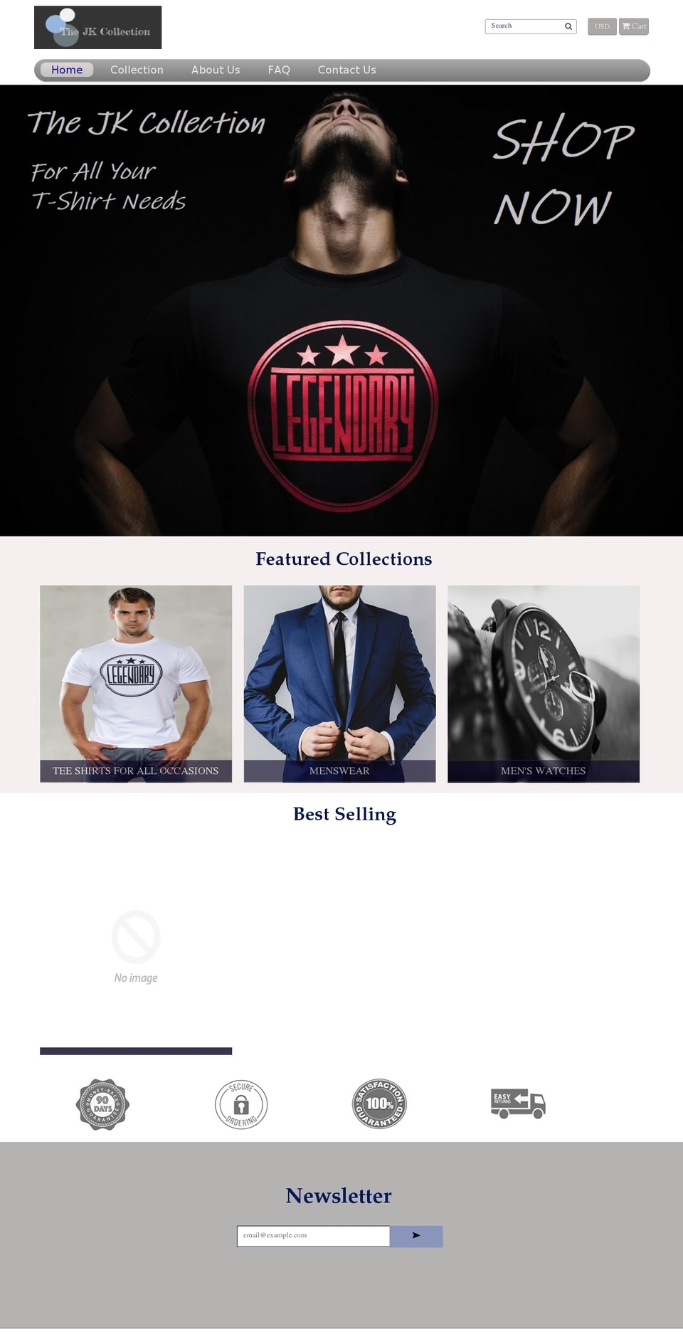 Gentlemen Shopify theme site example thejkcollection.com