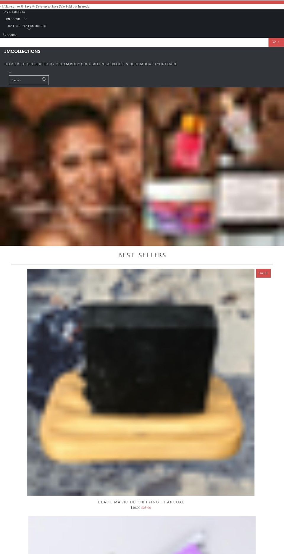 B wide anim v Shopify theme site example thejmcollection.com