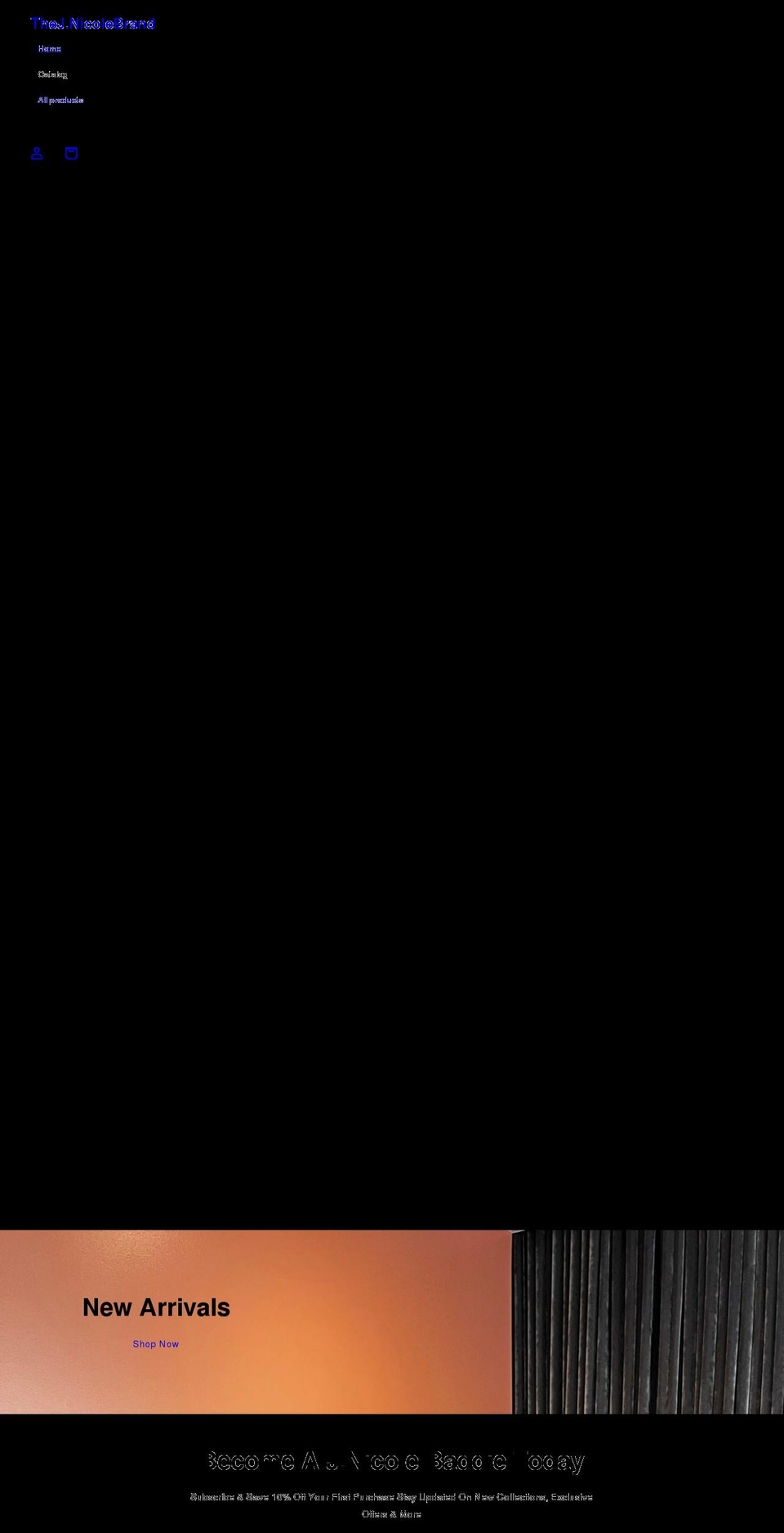 thejnicolebrand.com shopify website screenshot