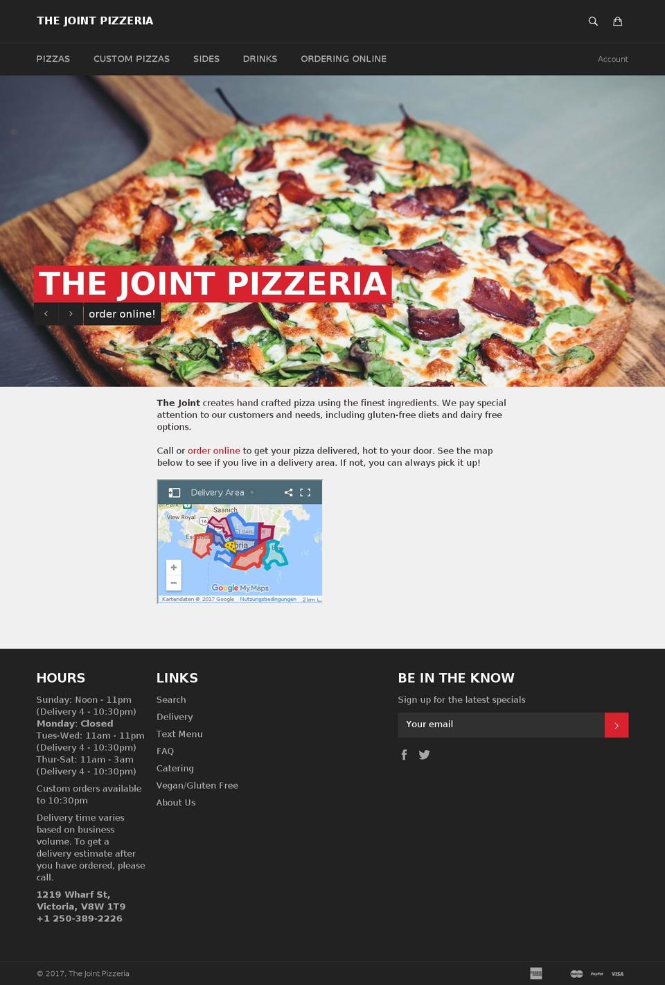 thejointvictoria.com shopify website screenshot