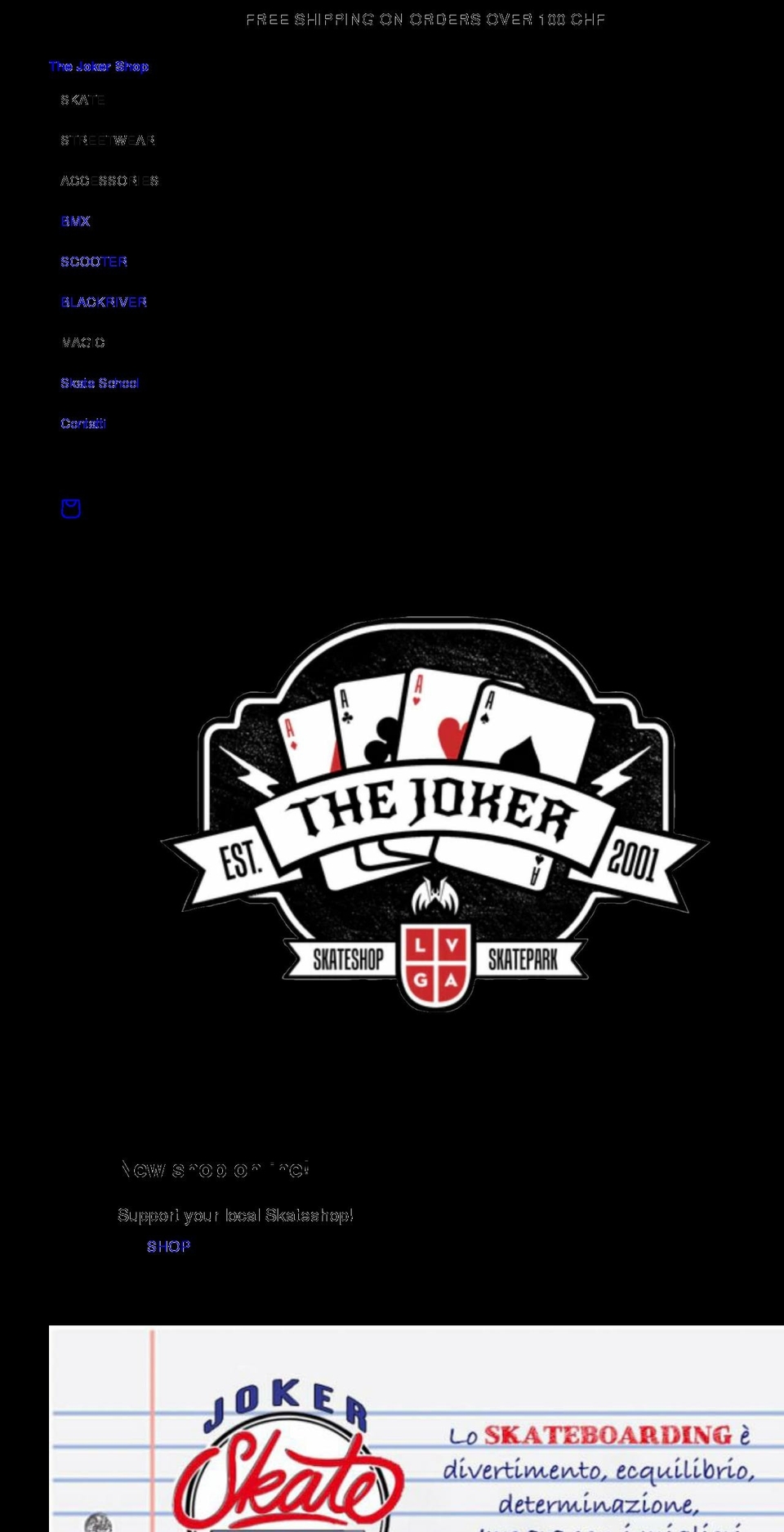 thejokershop.ch shopify website screenshot